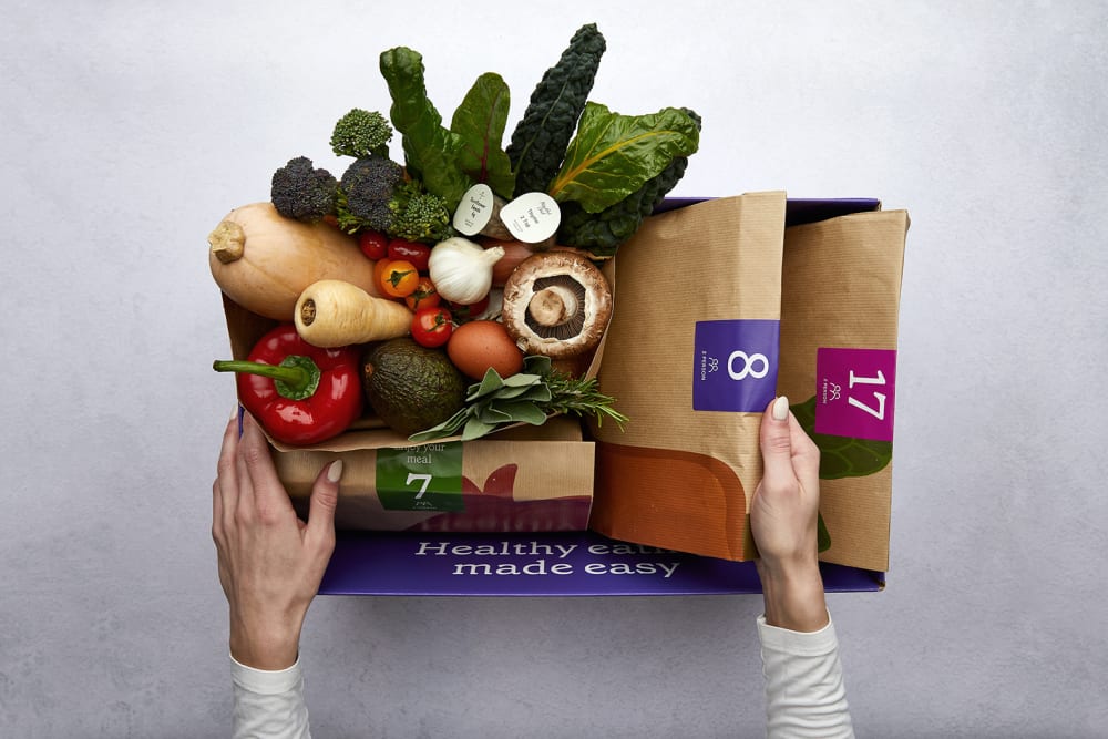 A top view of a Mindful Chef food box