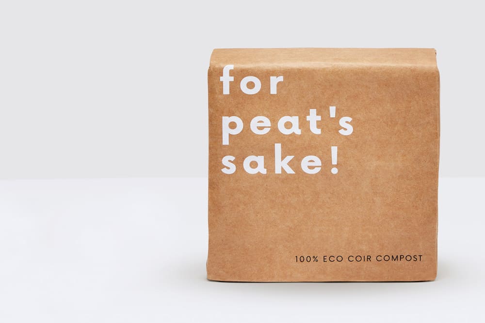 Studio shot of For Peat's Sake 100% eco coir compost